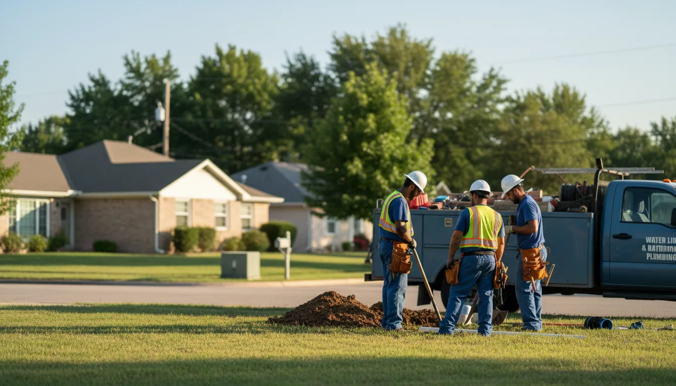 Residential water line and bathroom plumbing service in Newark, NY